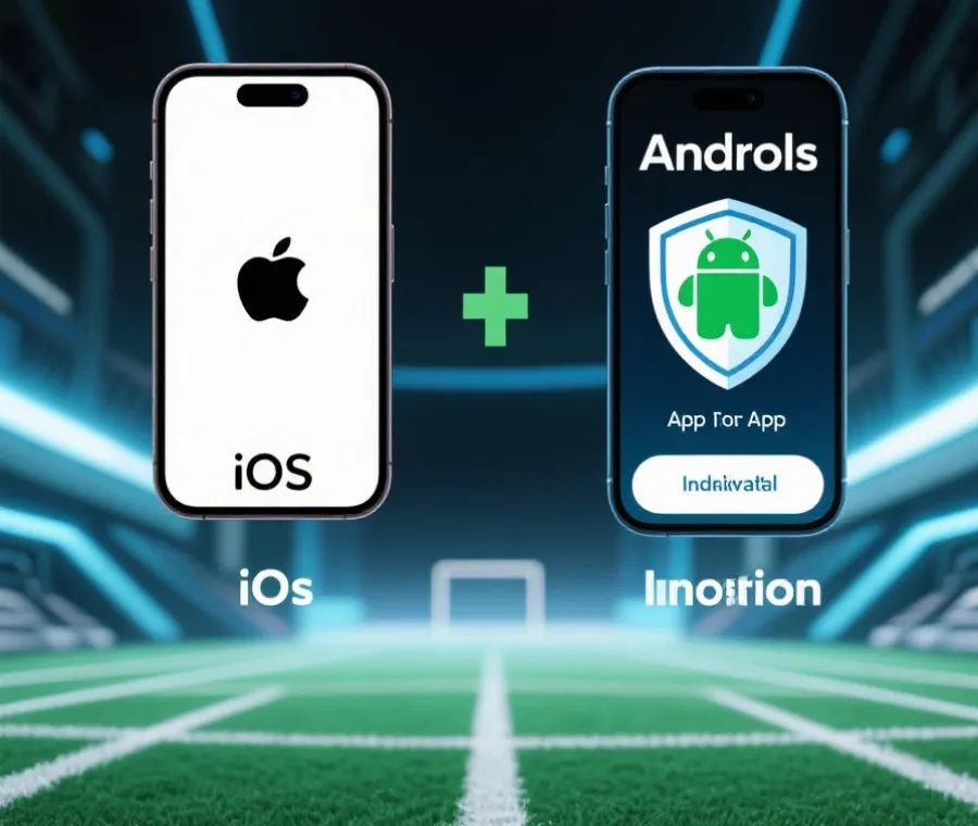 iOS 与 Android 下载对比示意图